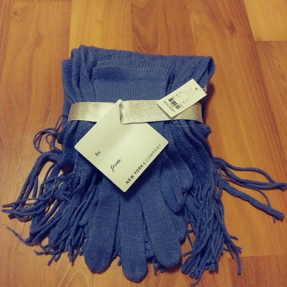 New York & Company Accessories - NWT Matching Scarf and Gloves Set